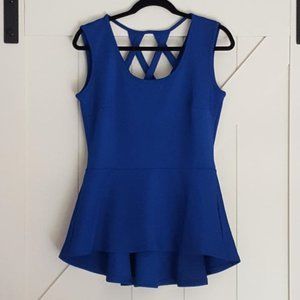 Women's BISOU BISOU Peplum Top SIZE MEDIUM